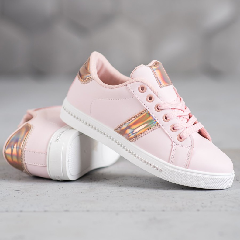 SHELOVET Sneakers mit Zirkonia rosa 1
