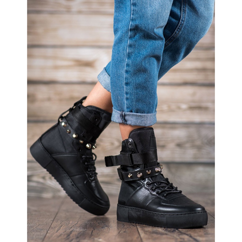 Diamantique Hohe schwarze Stiefel 2