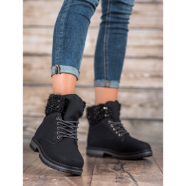 SHELOVET Trapper mit Glitzer schwarz 2