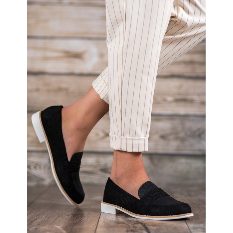 Bestelle Mokassins mit Glitzer schwarz 1