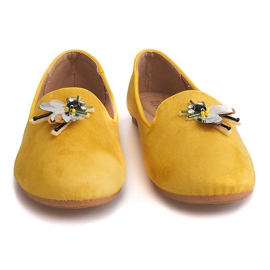 Ballerinas aus Wildleder mit Haaransatz 9988 Gelb 1