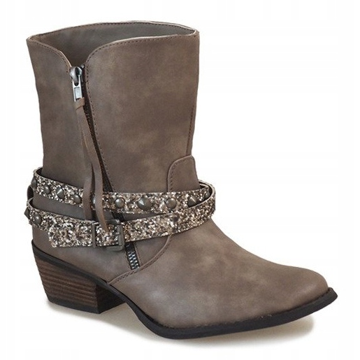 Beige Cowboystiefel NRW1745-277 grau 1