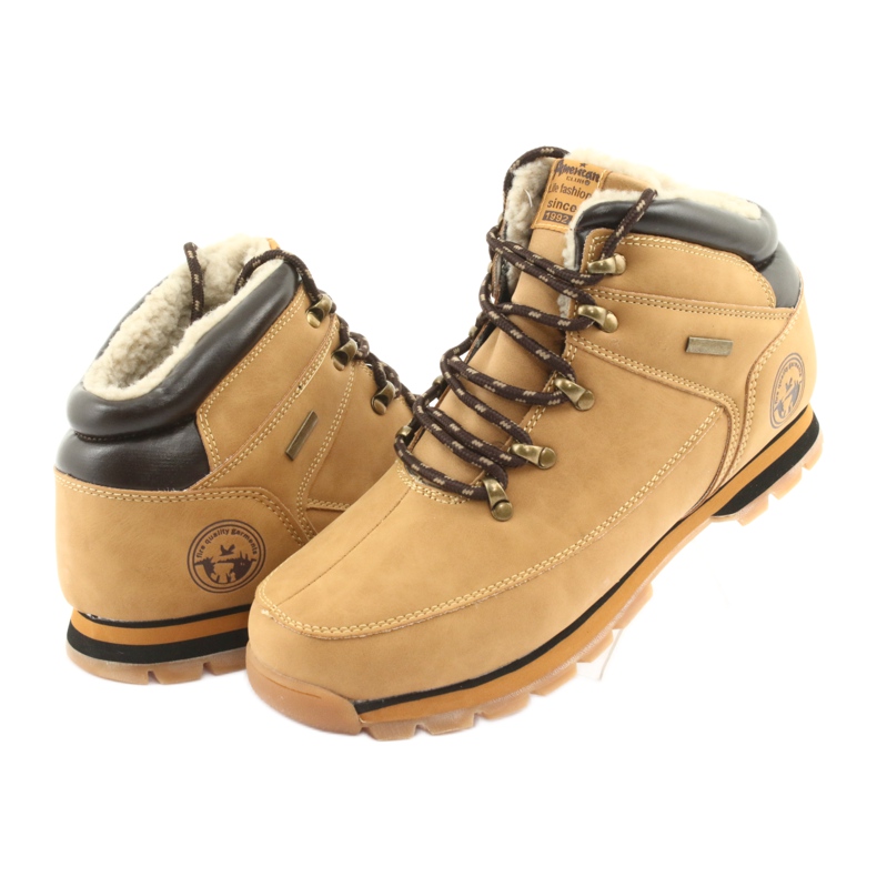 American Club Schnürstiefel ES40 camel braun mehrfarbig 3
