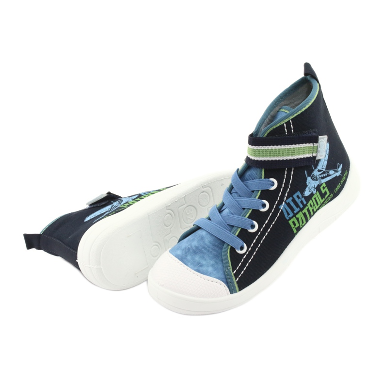 Befado Kinderschuhe 268Y066 marineblau blau grün 4