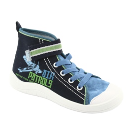 Befado Kinderschuhe 268Y066 marineblau blau grün 1