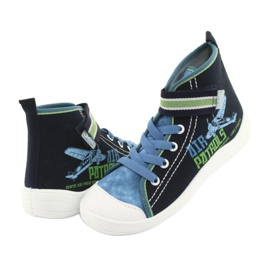 Befado Kinderschuhe 268Y066 marineblau blau grün 3