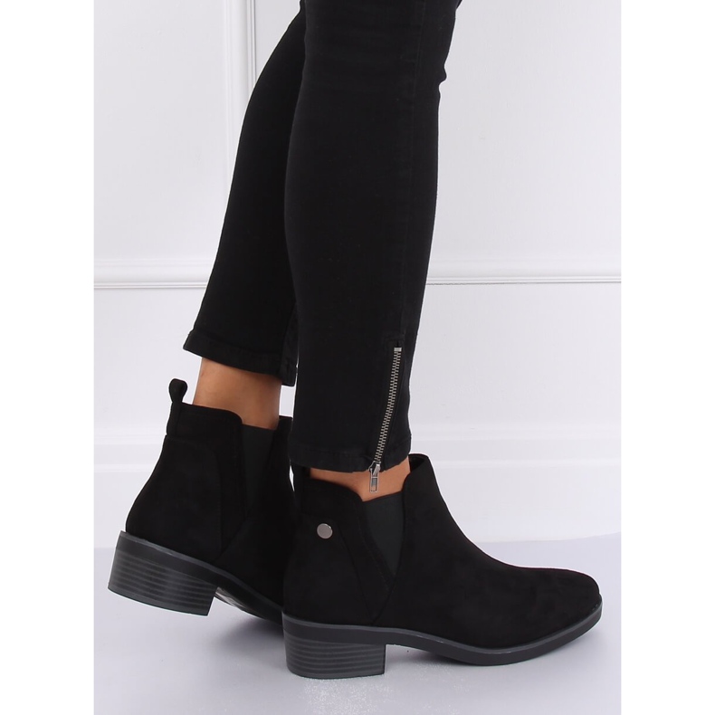 Schwarze Chelsea-Stiefel für Damen 8B978 Schwarz 1