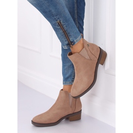 Beige Chelsea Boots für Damen 8B978 Khaki 2