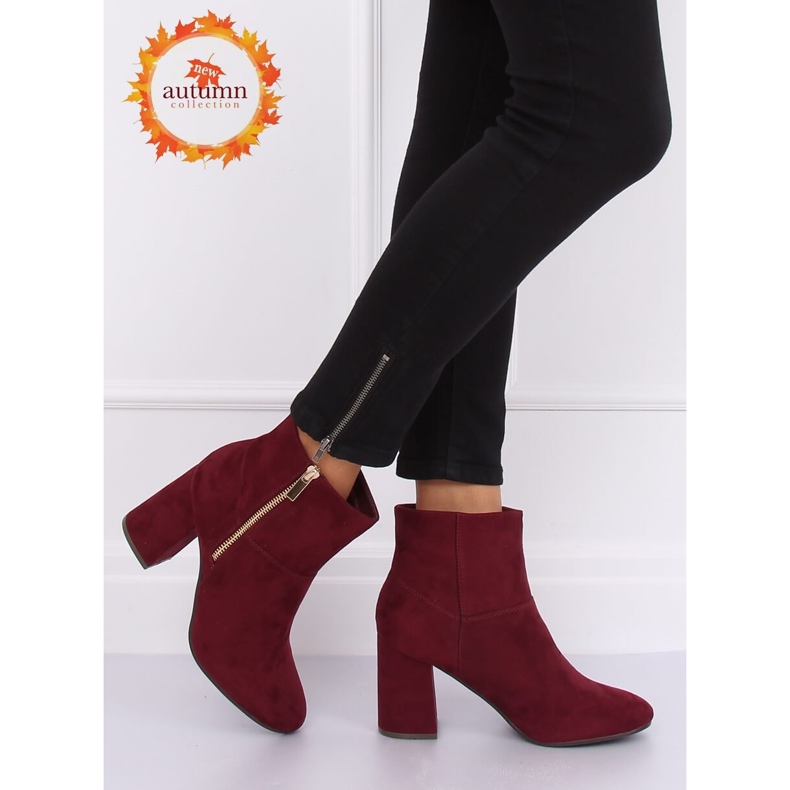 Stiefel mit hohem Absatz, kastanienbraun 7759 Burdeos rot 1