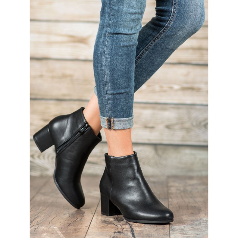 SHELOVET Klassische Stiefel aus Ökoleder schwarz 2