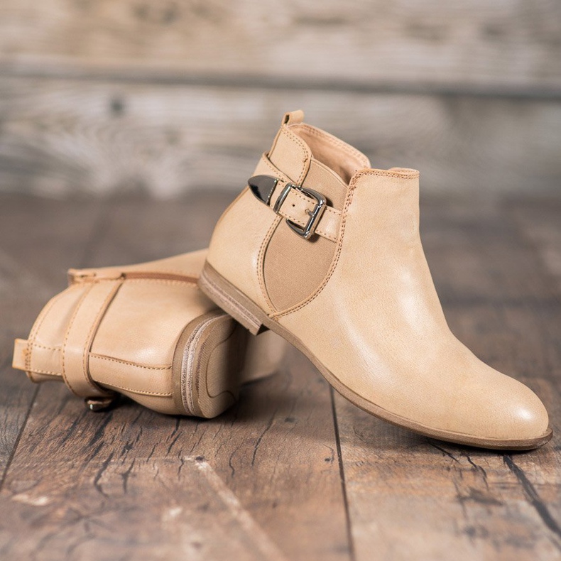 Sixth Sense Stiefel aus Öko-Leder mit Schnalle braun 1