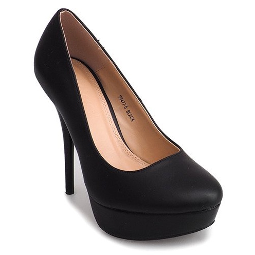 Pumps Stilettos auf der Plattform S3477-5 Schwarz 1