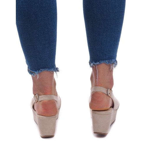 Keilsandalen 3H096 Beige 1