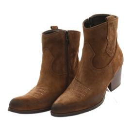 Gamis 3837 Cowboystiefel aus Wildleder braun 4