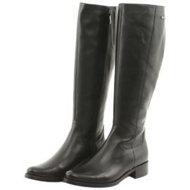 Arka Schwarze Stiefel, schwarze Stiefel 7447 4