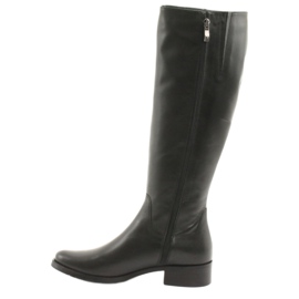 Arka Schwarze Stiefel, schwarze Stiefel 7447 2