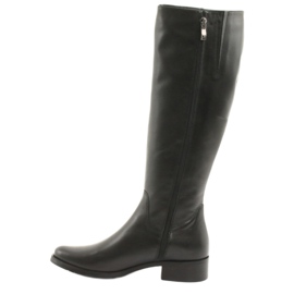 Arka Schwarze Stiefel, schwarze Stiefel 7447 3