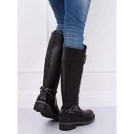 Schwarze Stiefel für Damen 0-263 Schwarz 2