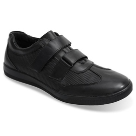 Schnürschuhe aus Leder LJ21 Schwarz 1