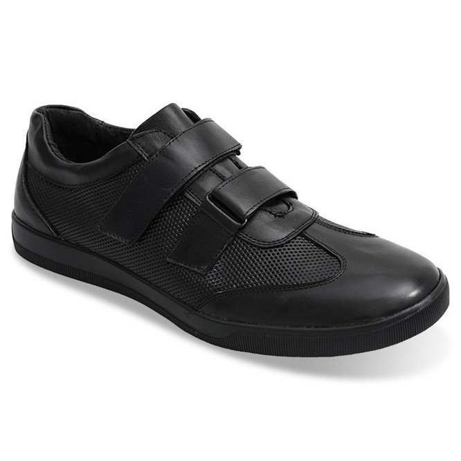 Schnürschuhe aus Leder LJ21 Schwarz 1