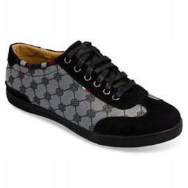 Elegante Sneaker 931 Grau schwarz 2