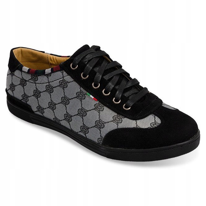Elegante Sneaker 931 Grau schwarz 2