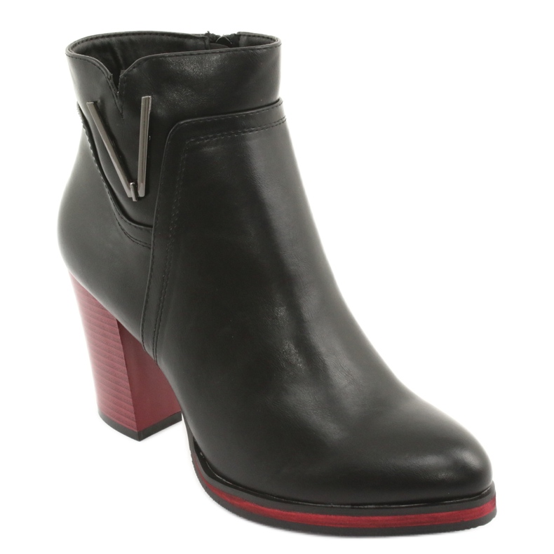 Schwarze Stiefel Sergio Leone 537 rot 1