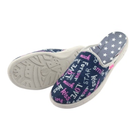 Befado farbige Kinderschuhe 707Y397 marineblau rosa grau 4