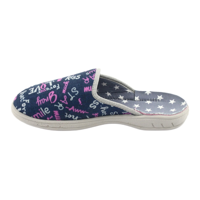 Befado farbige Kinderschuhe 707Y397 marineblau rosa grau 2