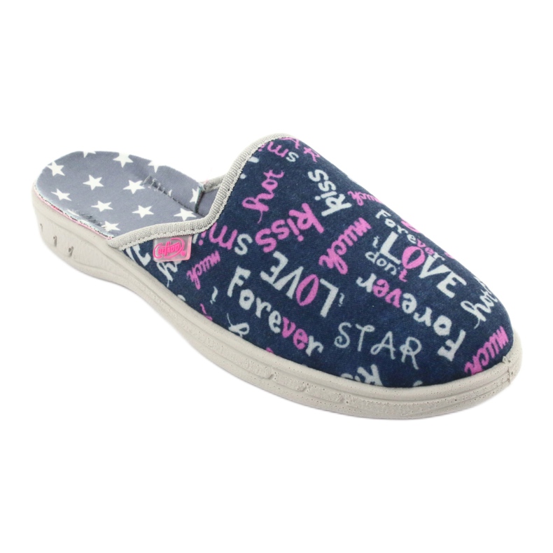 Befado farbige Kinderschuhe 707Y397 marineblau rosa grau 1