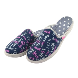 Befado farbige Kinderschuhe 707Y397 marineblau rosa grau 3