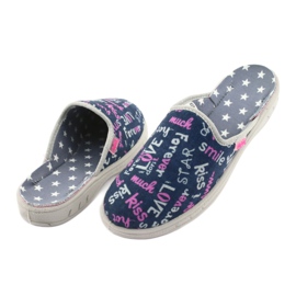 Befado farbige Kinderschuhe 707Y397 marineblau rosa grau 5