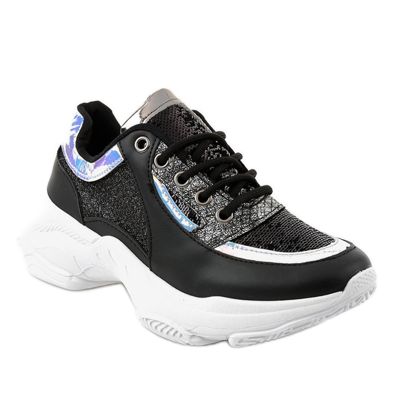 Schwarze Damen Sportschuhe W-3117 1