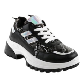 Schwarze stylische Sportschuhe 690051 1
