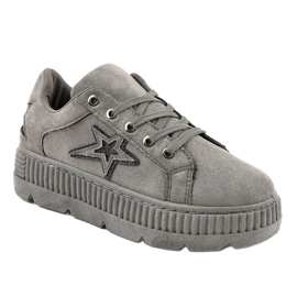 Graue Creepersy Damen Sneaker G8302-2 1