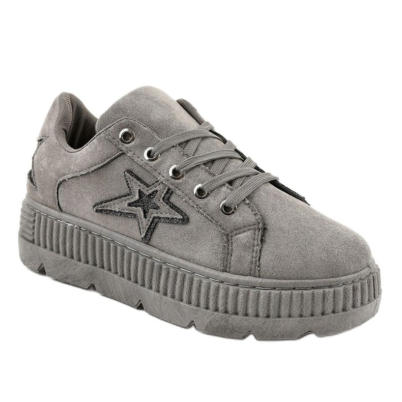 Graue Creepersy Damen Sneaker G8302-2 1