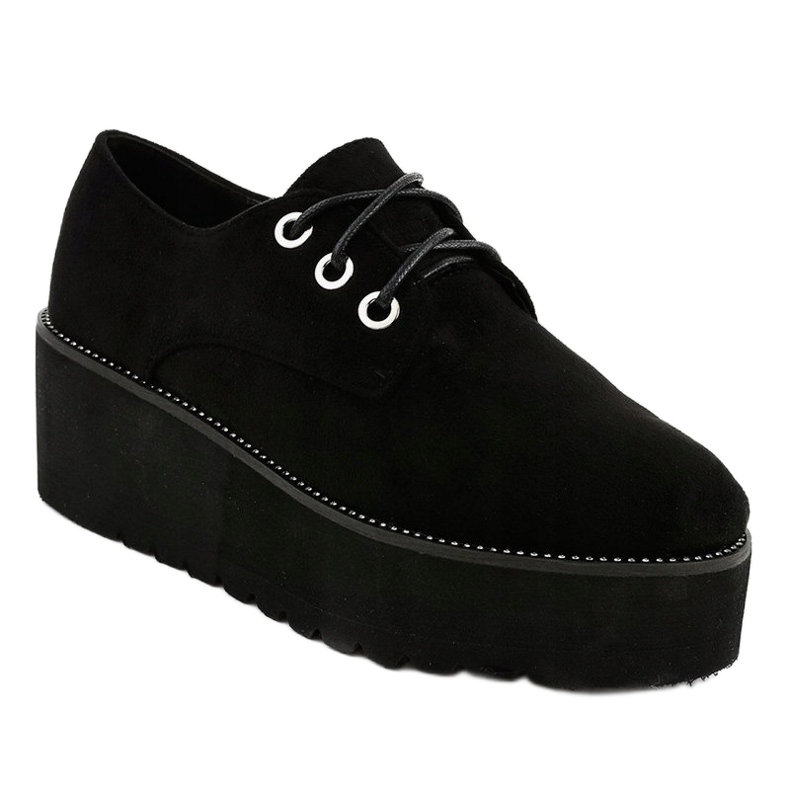Schwarze Creeper Wedges für Damen 1681 1