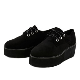 Schwarze Creeper Wedges für Damen 1681 2
