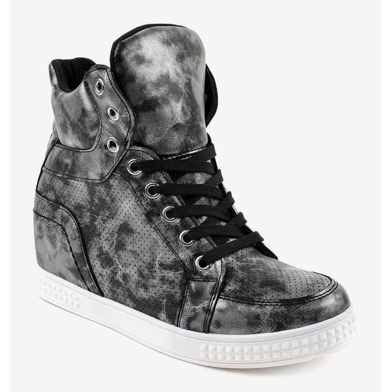 Schwarze Sneakers mit Schnürsenkeln ON001 1