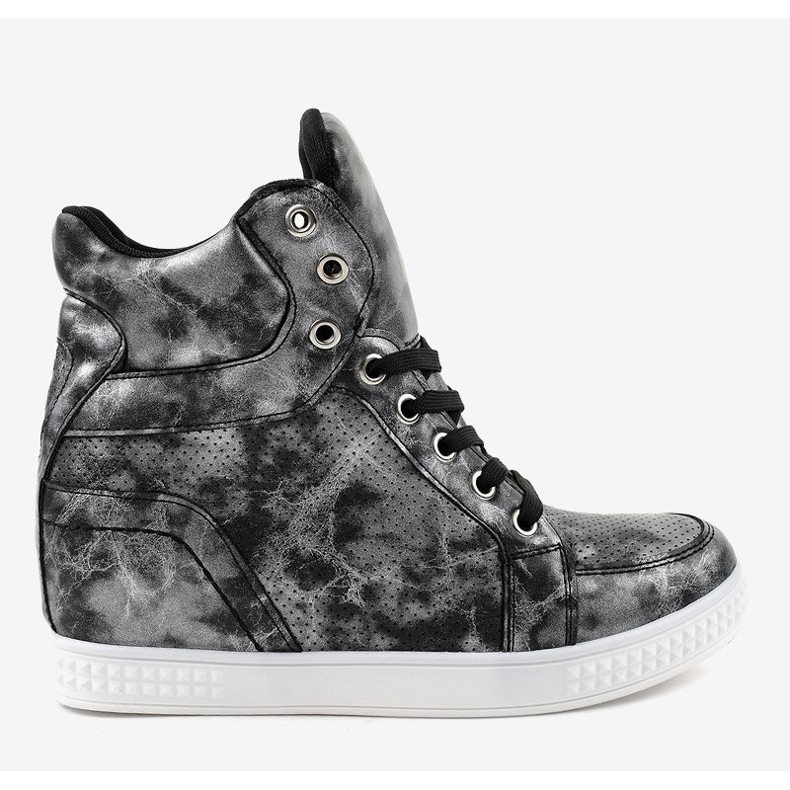 Schwarze Sneakers mit Schnürsenkeln ON001 2