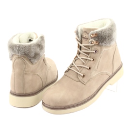 American Club American Boots Damen -Spitzen -up Beige RH47 4