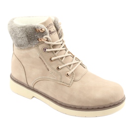 American Club American Boots Damen -Spitzen -up Beige RH47 1