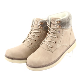American Club American Boots Damen -Spitzen -up Beige RH47 3