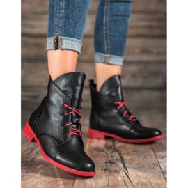 Filippo Schnürstiefel mit Öko-Leder schwarz 1