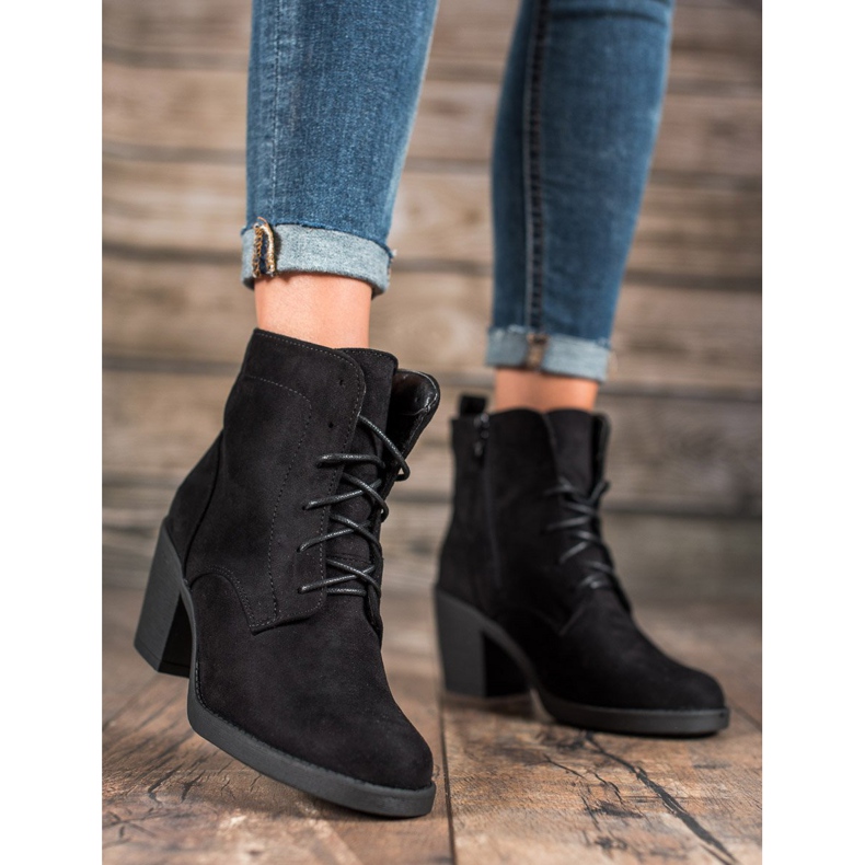 Nio Nio Bequeme Stiefel mit hohen Absätzen schwarz 1