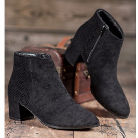 Filippo Stiefel mit hohen Absätzen aus Wildleder schwarz 1