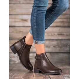 Anesia Paris Damen niedrige Stiefel braun 2