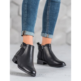 Anesia Paris Damen niedrige Stiefel schwarz 1
