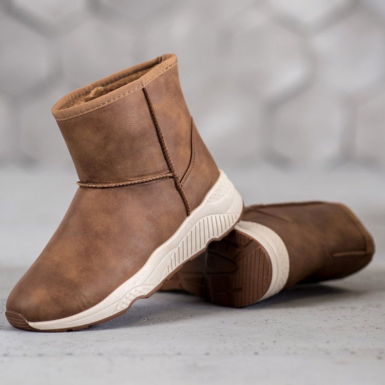 SHELOVET Bequeme Schneeschuhe braun 1