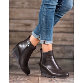 SHELOVET Keilstiefel braun 1